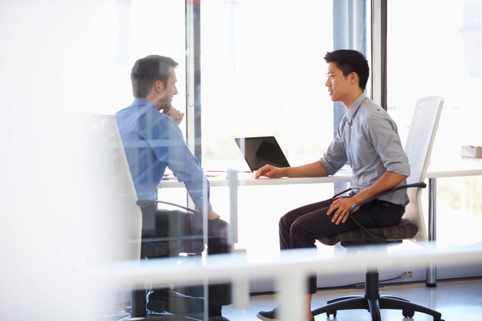 Two men having a business meeting.